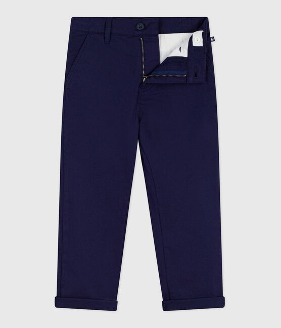 Pantaloni in cotone bambino blu SOIR