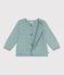 Cardigan in cotone a punto fantasia neonata verde PAUL