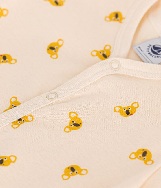 Tutina corta koala bebè in cotone bianco AVALANCHE/ MULTICO
