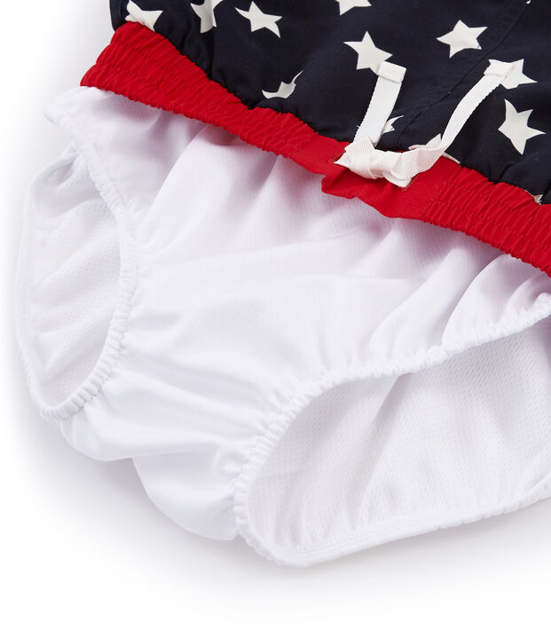 Short da spiaggia bambino blu/bianco