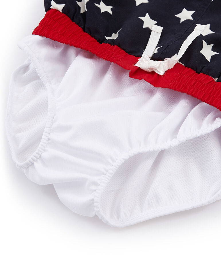 Short da spiaggia bambino blu SMOKING/bianco MARSHMALLOW