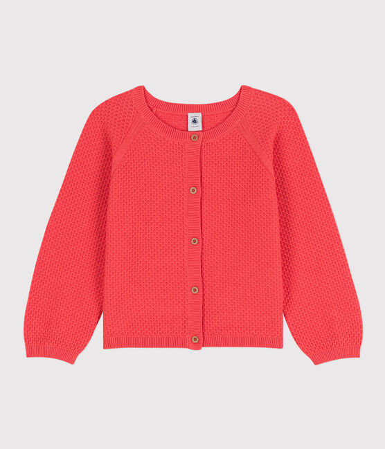 Cardigan in cotone bambina arancione JUPITER