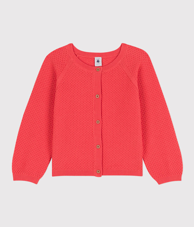 Cardigan in cotone bambina arancione