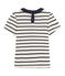 T-shirt a maniche corte bambina beige COQUILLE/blu ABYSSE