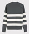 Pull marinaro in cotone Donna grigio ORAGE/bianco MARSHMALLOW