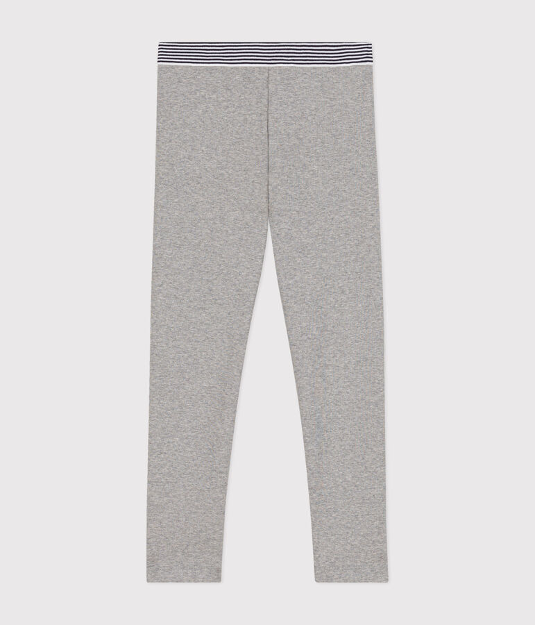 Jeggings bambina in cotone stretch grigio