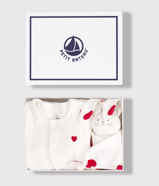 Completo regalo nascita in ciniglia multicolore