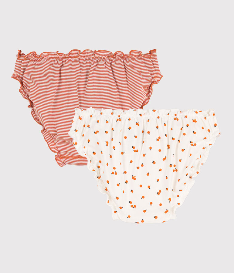 Confezione da 2 slip con frufru in cotone donna multicolore