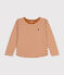 T-shirt maniche lunghe rigata in tubique bambino ECUREUIL/ AVALANCHE