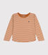T-shirt maniche lunghe rigata in tubique bambino