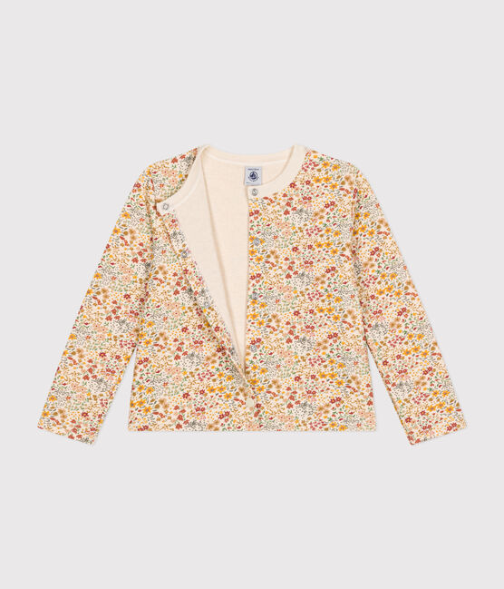 Cardigan in tubique bambina AVALANCHE/ CUIVRE/ MULTICO