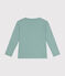 T-shirt a maniche lunghe a costine bambina/bambino verde PAUL