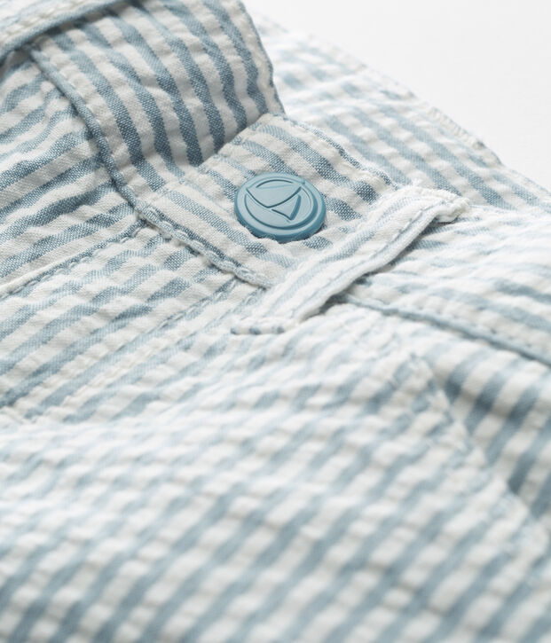 Pantalone maschietto a righe blu/bianco