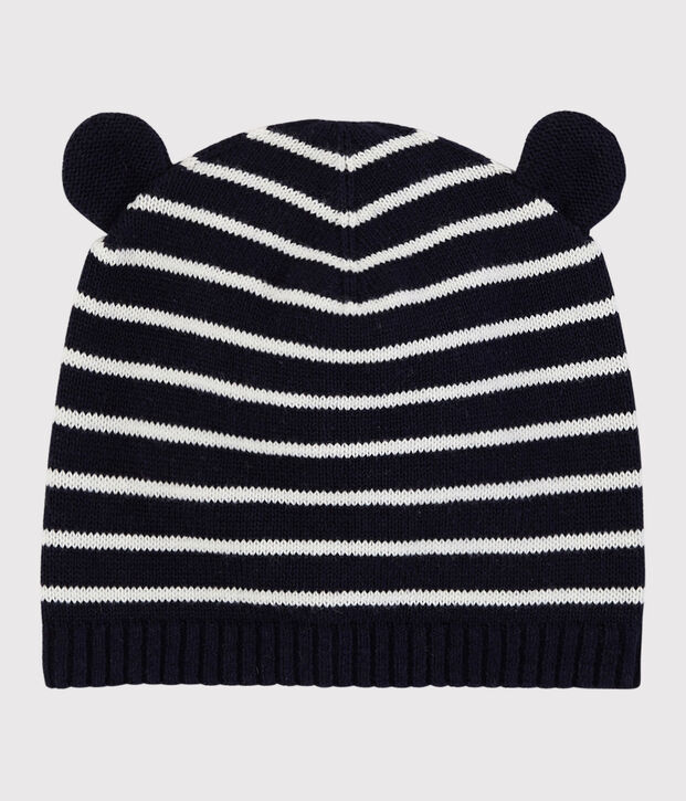 Cappello in cotone a righe. blu/bianco