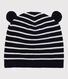 Cappello in cotone a righe.