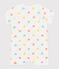 Tutina corta in cotone a cuori neonato bianco MARSHMALLOW/bianco MULTICO
