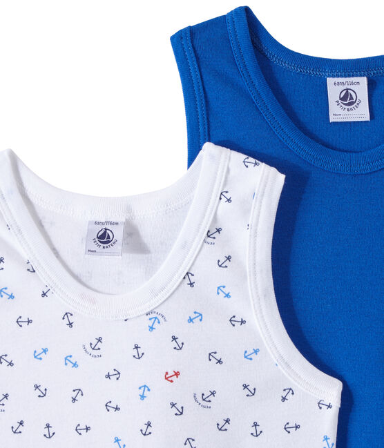 Lotto di 2 canotte per bambino bianco LOT