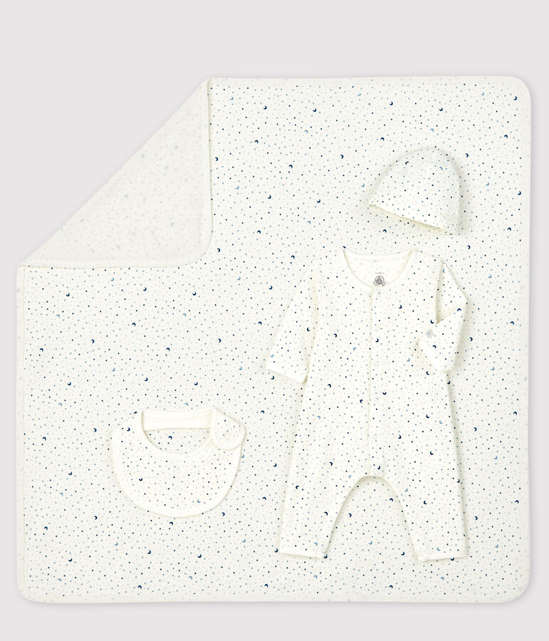 Cofanetto regalo nascita neonato a costine multicolore