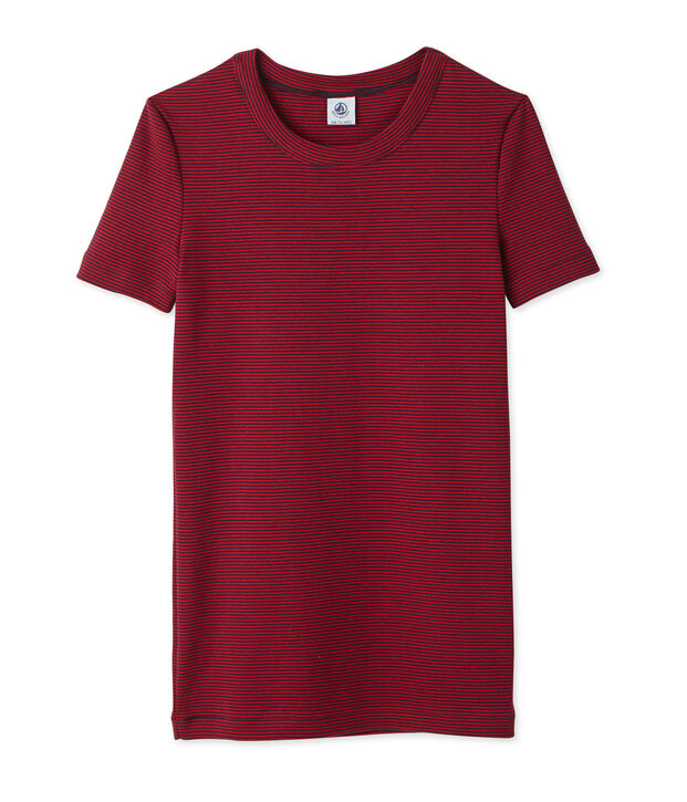 T-shirt donna millerighe blu/rosso