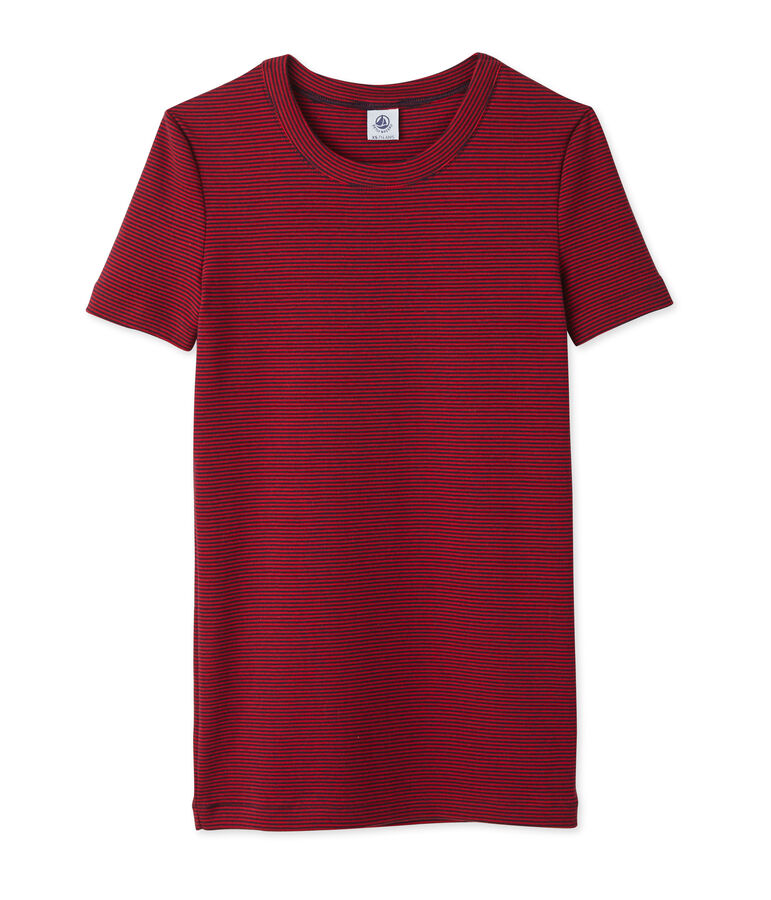 T-shirt donna millerighe blu/rosso