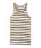 Canotta donna in costina originale 1x1 marrone SHITAKE/bianco MARSHMALLOW