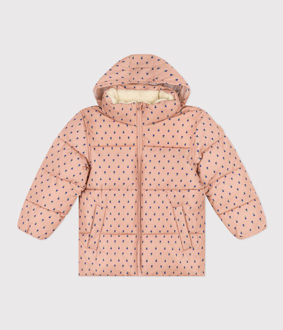 Piumino con cappuccio estraibile bambina VINTAGE/ MULTICO