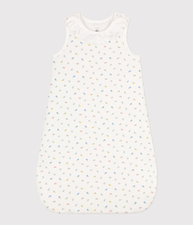 Sacco nanna a fiori in cotone TOG 2 bianco/multicolore