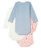 Trio body manica lunga bambina variante 1