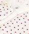 Completo bebè in cotone stampato bianco MARSHMALLOW/rosso PEPS