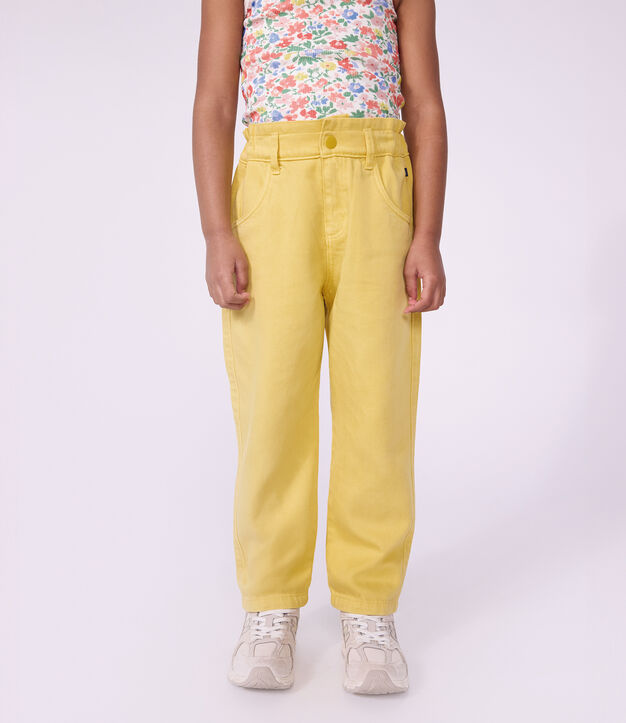 Pantaloni in cotone bambino giallo