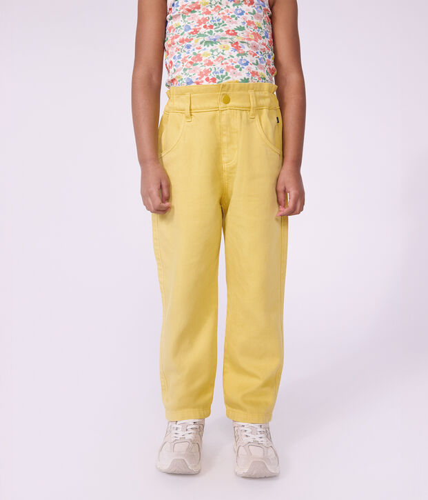 Pantaloni in cotone bambino giallo