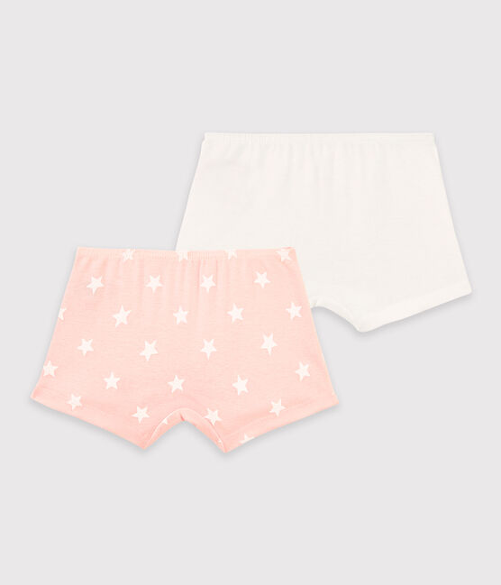 Confezione da 2 mutandine bambina fantasia stellata in cotone variante 1