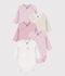 Set di body incrociati a maniche lunghe in cotone fantasia neonata multicolore