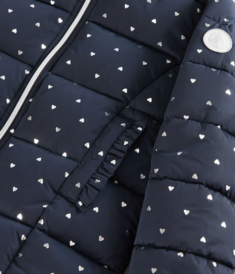 Piumino bambina blu/grigio