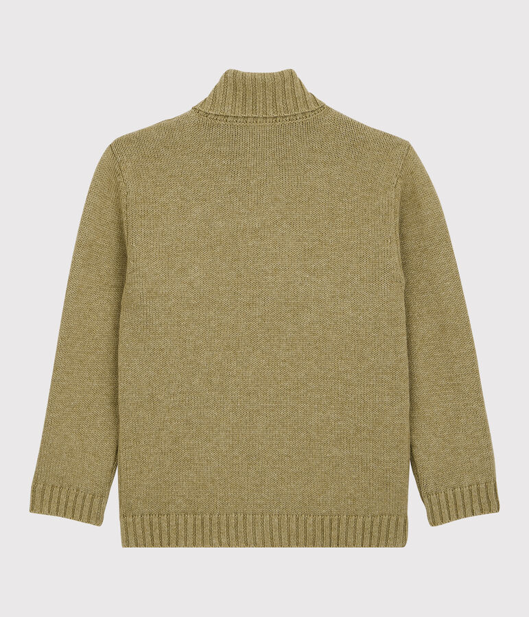 Cardigan bambino in lana e cotone JERRYCAN MOULINE/ MULTICO