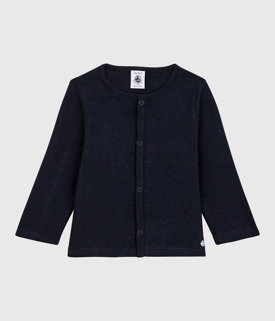 Cardigan per bebè in cotone blu SMOKING
