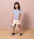 T-shirt bambina in cotone a righe