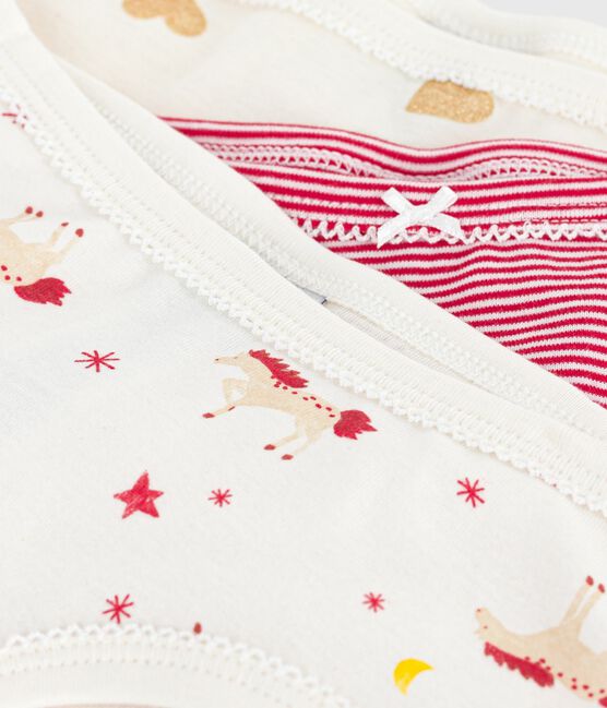 Set di slip a vita alta in cotone con stampa bambina variante 1