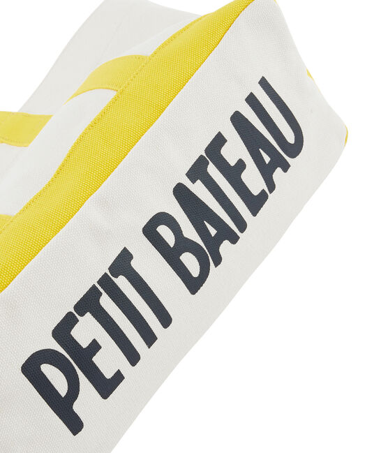 Borsa shopping bianco MARSHMALLOW/giallo SHINE
