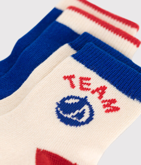 2 paia di calzini in cotone Team Petit Bateau neonato variante 1