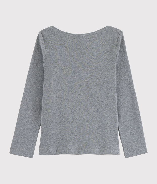T-shirt serigrafata bambina grigio