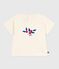T-shirt a maniche lunghe in cotone con cuore stampato neonata MILK/ MULTICO