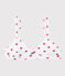 Reggiseno imbottito cuore rosso ragazza in cotone biologico e elastan bianco MARSHMALLOW/rosso PEPS