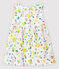 Abito a manica corta in popeline bebè femmina bianco MARSHMALLOW/bianco MULTICO