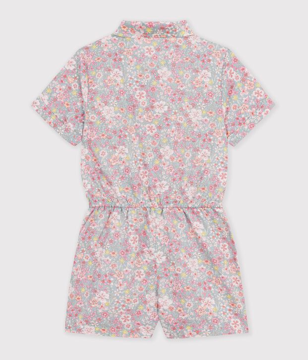 Tutina corta in cotone bambino blu/multicolore