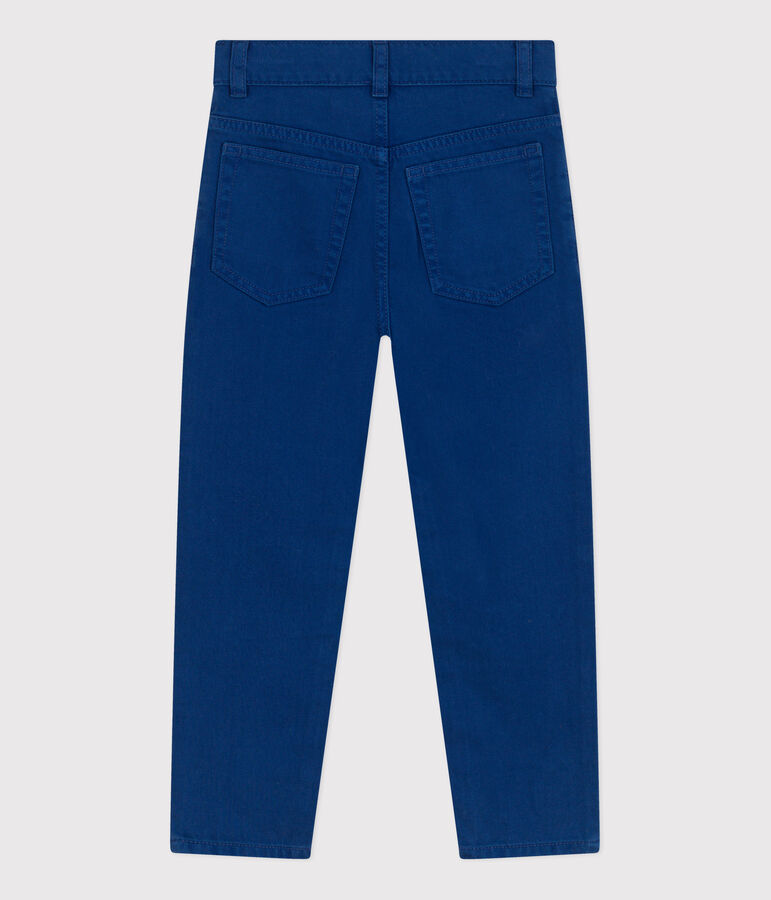Pantalone dritto in denim colorato bambino blu