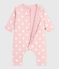 Tutina imbottita in cotone con stampa a cuori neonata rosa JOLI/ MILK