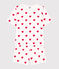 Pigiama donna corto in cotone bianco MARSHMALLOW/rosso TERKUIT