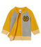 Cardigan zippato bebè maschio in tubique grigio SUBWAY/giallo BOUDOR CN