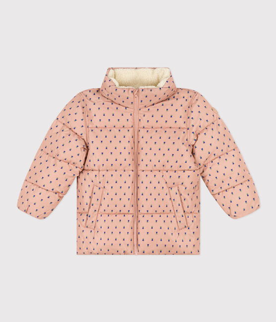Piumino con cappuccio estraibile bambina VINTAGE/ MULTICO